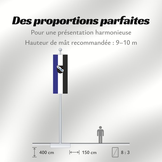 Proportions du drapeau : Finning (Ammersee-Lech)