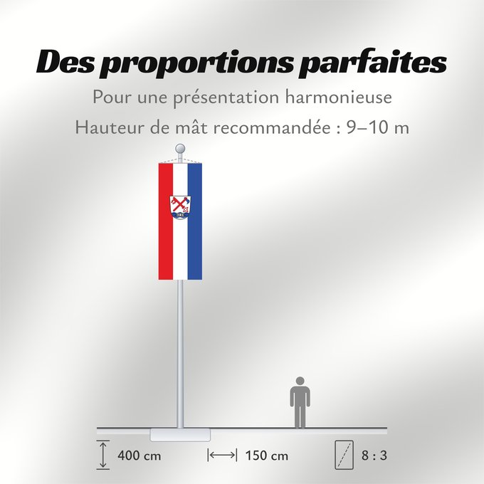 Proportions du drapeau : Rott (Ammersee-Lech)