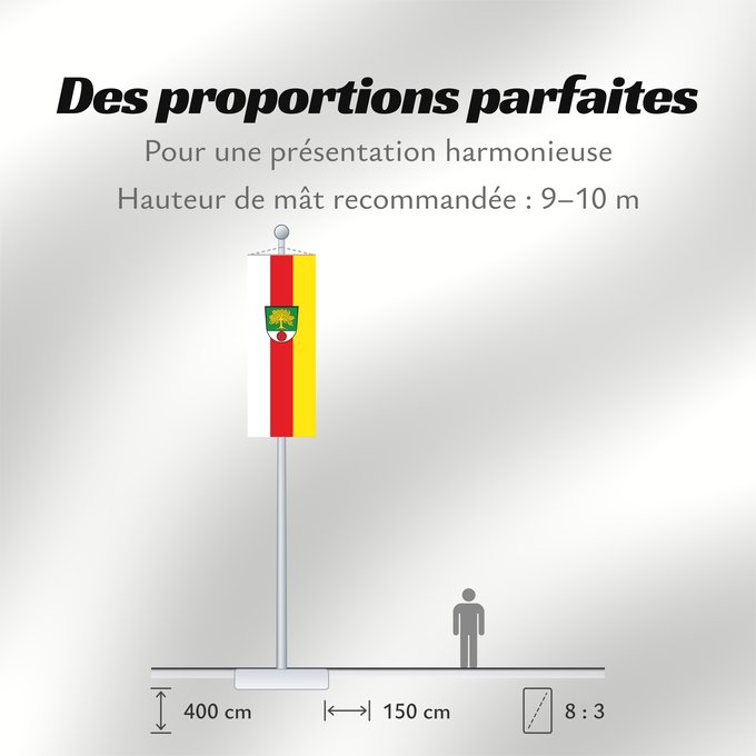 Proportions du drapeau : Aschau a.Inn (Inn-Salzach)