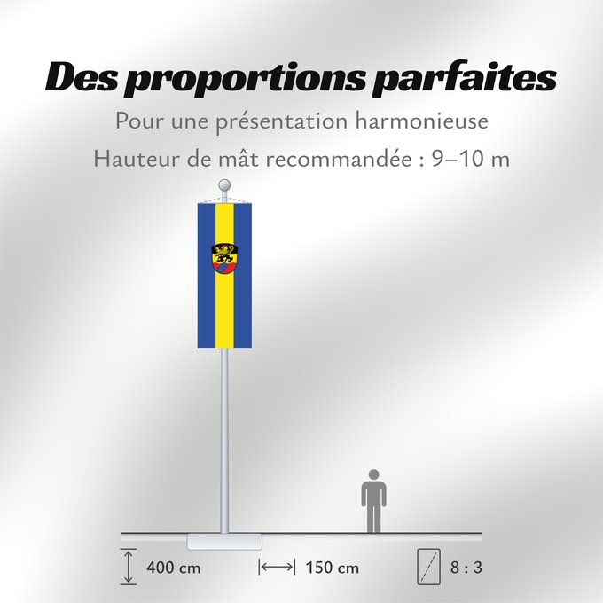 Proportions du drapeau : Erharting (Inn-Salzach)