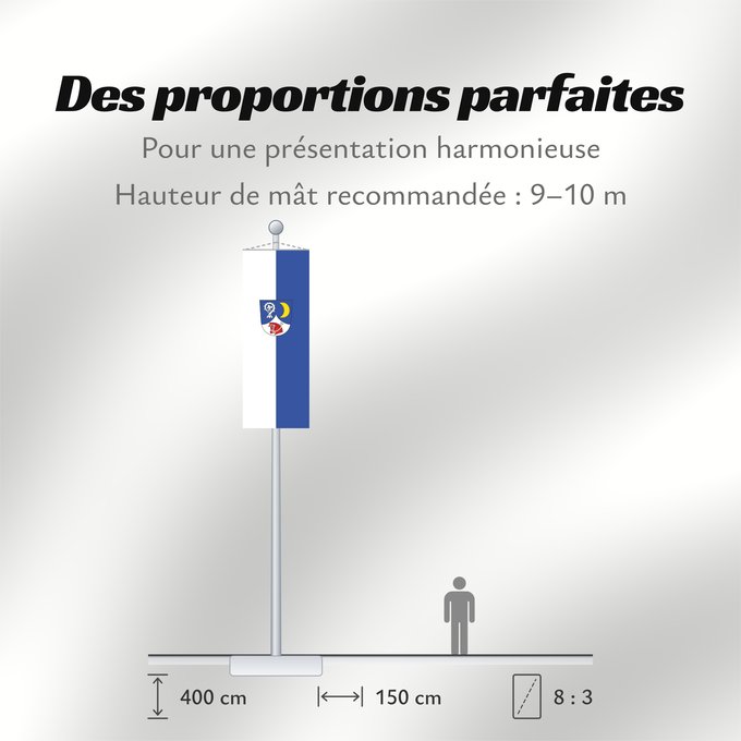 Proportions du drapeau : Rechtmehring (Inn-Salzach)
