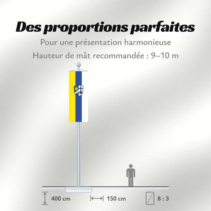 Proportions du drapeau : Feldkirchen (Münchener Umland)