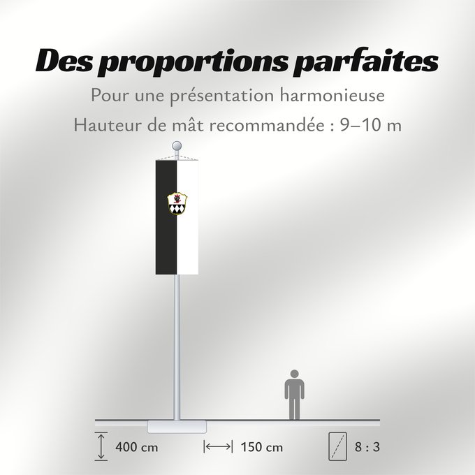 Proportions du drapeau : Ismaning (Münchener Umland)
