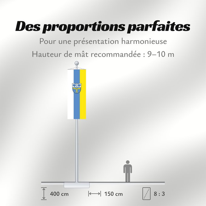 Proportions du drapeau : Neubiberg (Münchener Umland)