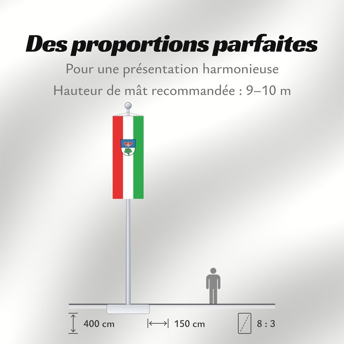 Proportions du drapeau : Berg im Gau (Oberbayerns Städte)