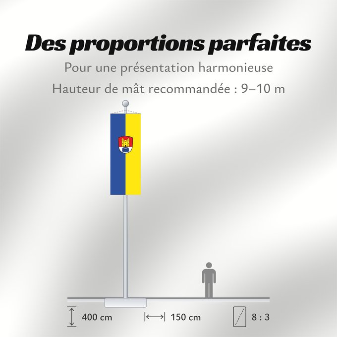 Proportions du drapeau : Breitbrunn a.Chiemsee (Chiemsee-Alpenland)