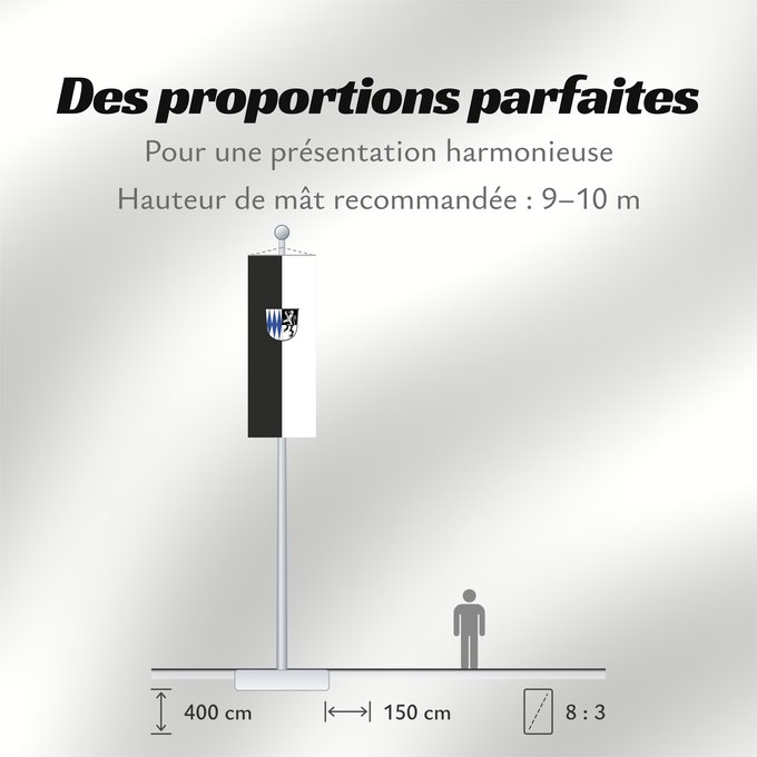 Proportions du drapeau : Pfaffing (Chiemsee-Alpenland)