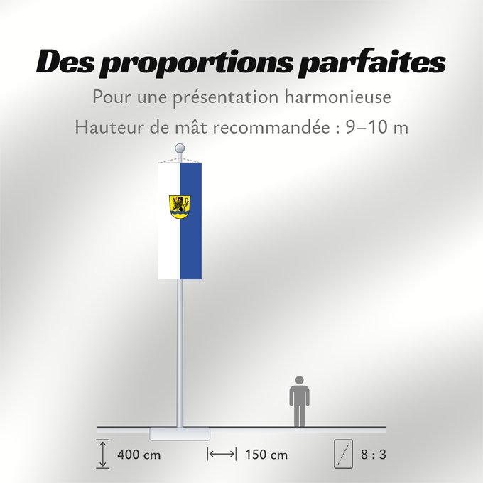 Proportions du drapeau : Fridolfing (Chiemgau)