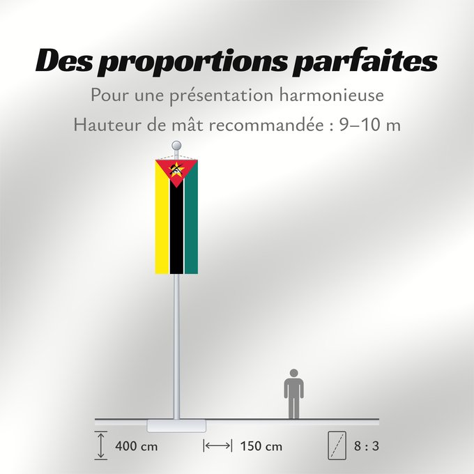 Proportions du drapeau : Mozambique	Mosambik	Mozambico	Moçambique	علم موزمبيق	Mozambiko	Mozambikas Republikas	Sainan i Maozambika	Флаг Мозамбика	Mozambika	Musaanbiiq	Moçambiques	Msumbiji