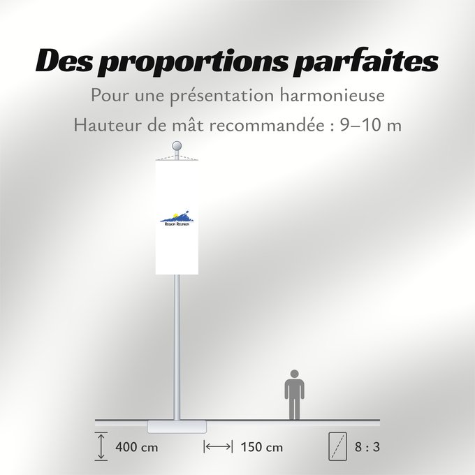 Proportions du drapeau : Réunion