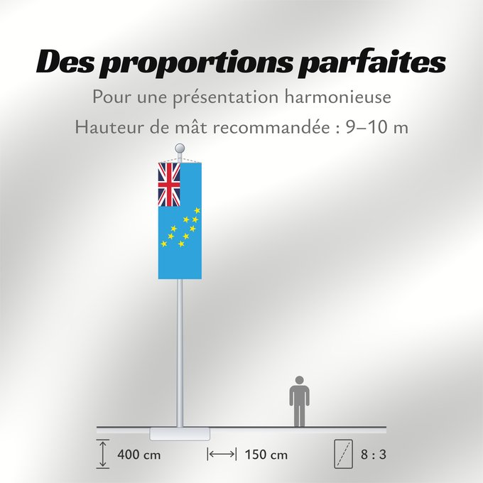Proportions du drapeau : Tuvalu