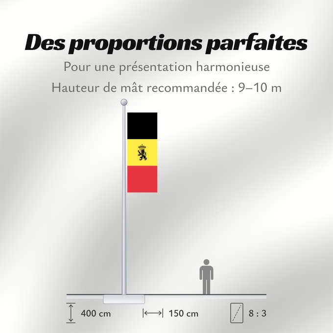Proportions du drapeau : Belgium civil Belgium Belgique Bélgica Belgien Belgio