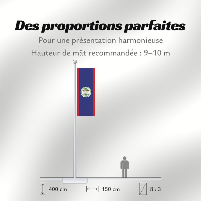 Proportions du drapeau : Belize	Belice	Banniel Belize	Belizen	Belizae	Флаг Белиза	Belizeja	Belizes	Quốc kỳ Belize