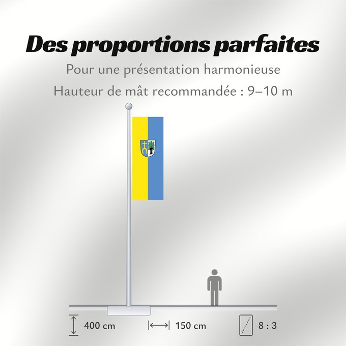 Proportions du drapeau : Kirchweidach (Inn-Salzach)