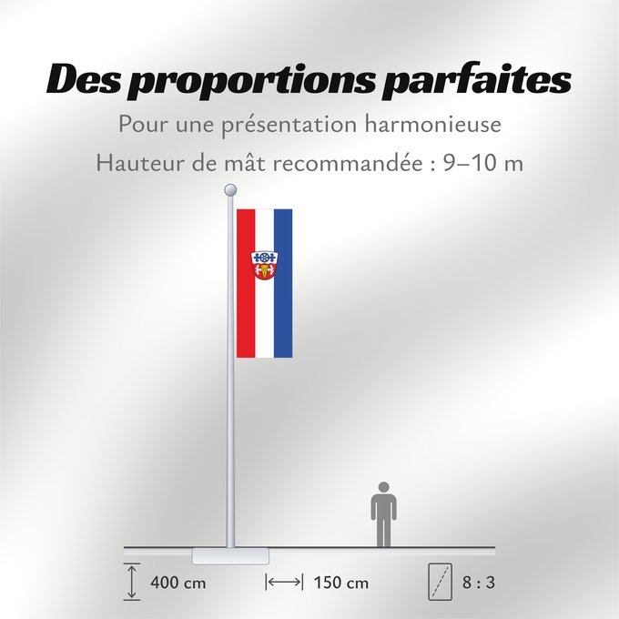Proportions du drapeau : Saaldorf-Surheim (Berchtesgadener Land)