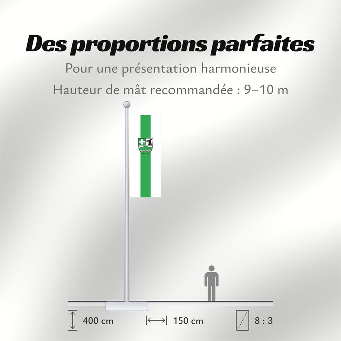 Proportions du drapeau : Icking (Tölzer Land)
