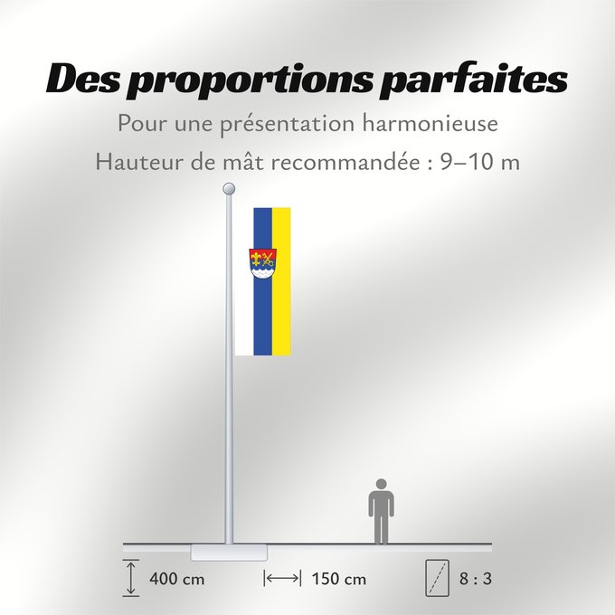 Proportions du drapeau : Münsing (Tölzer Land)
