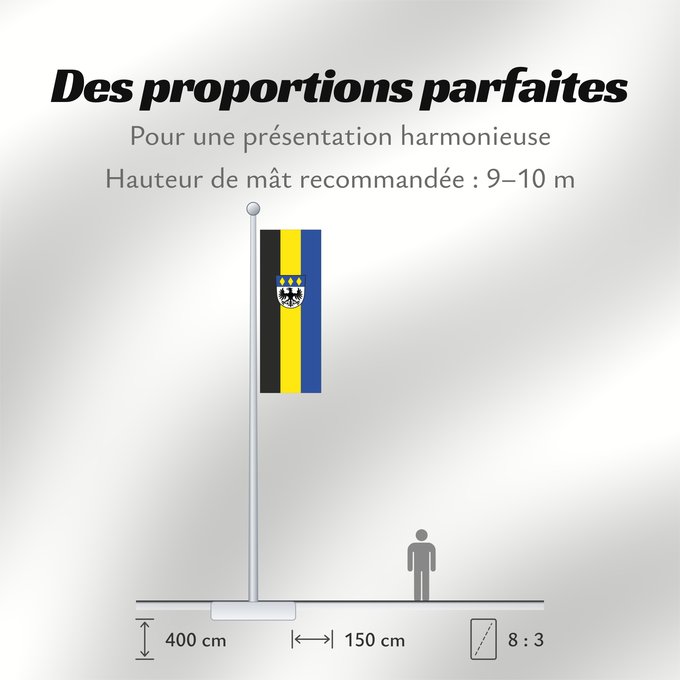 Proportions du drapeau : Haimhausen (Münchener Umland)