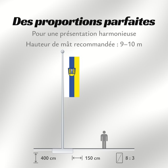 Proportions du drapeau : Forstinning (Ebersberger Grünes Land)