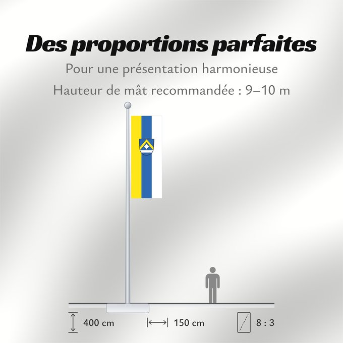 Proportions du drapeau : Poing (Ebersberger Grünes Land)