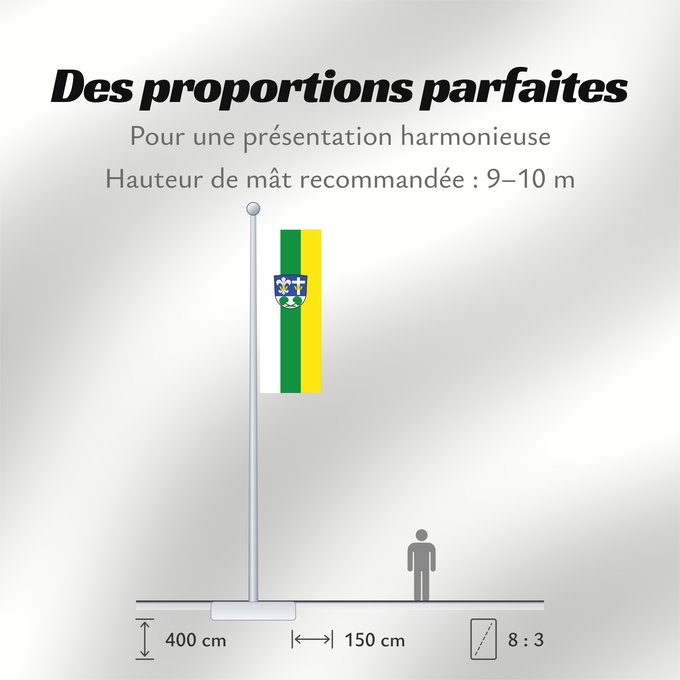 Proportions du drapeau : Hohenpolding (Münchener Umland)