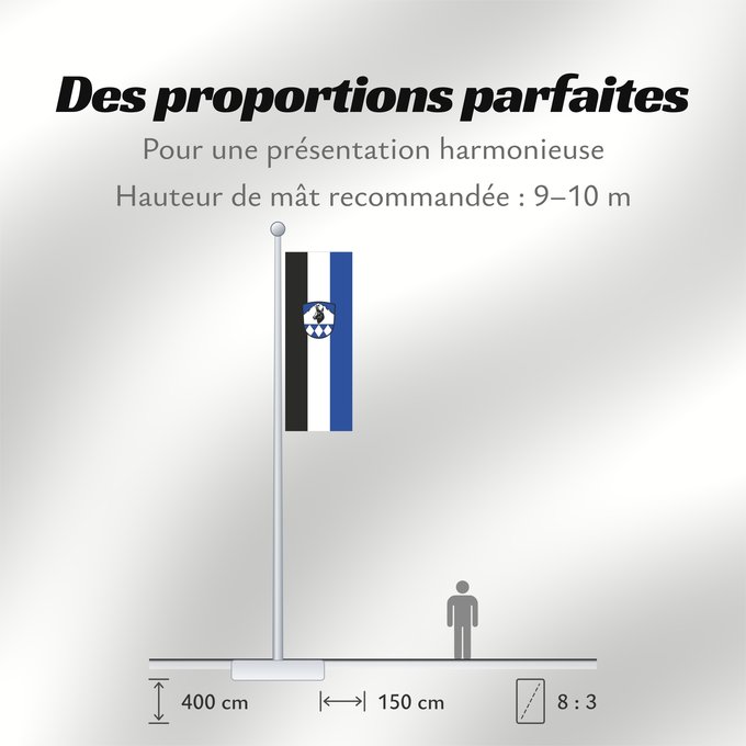 Proportions du drapeau : Bayrischzell (Alpenregion Tegernsee-Schliersee)