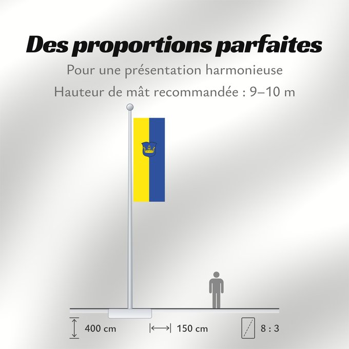 Proportions du drapeau : Kraiburg a.Inn, M (Inn-Salzach)