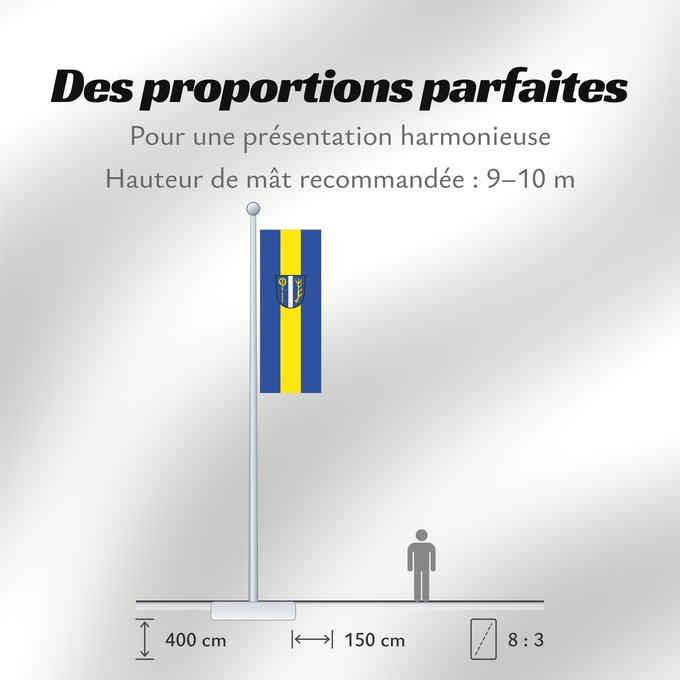 Proportions du drapeau : Brunnthal (Münchener Umland)