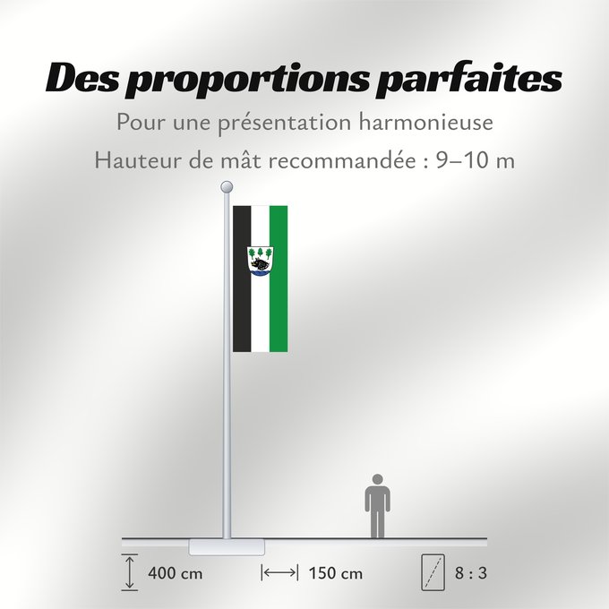 Proportions du drapeau : Sauerlach (Münchener Umland)