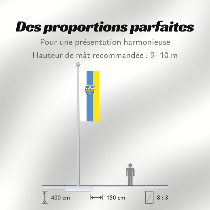 Proportions du drapeau : Neubiberg (Münchener Umland)