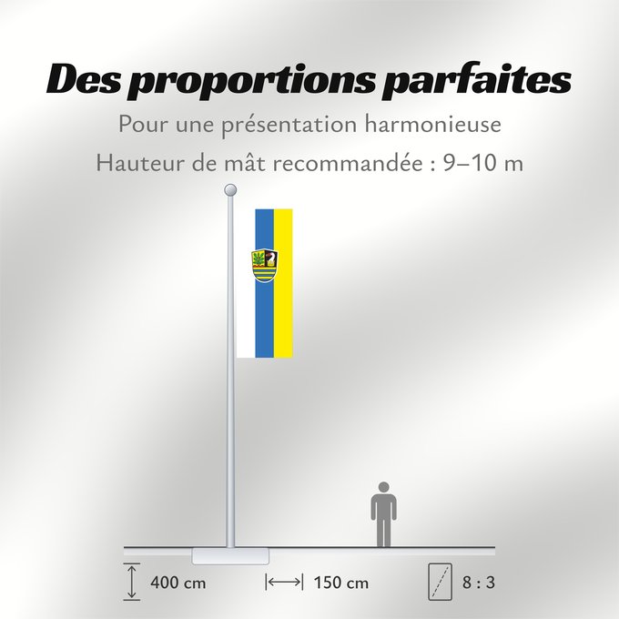 Proportions du drapeau : Oberhausen (Oberbayerns Städte)