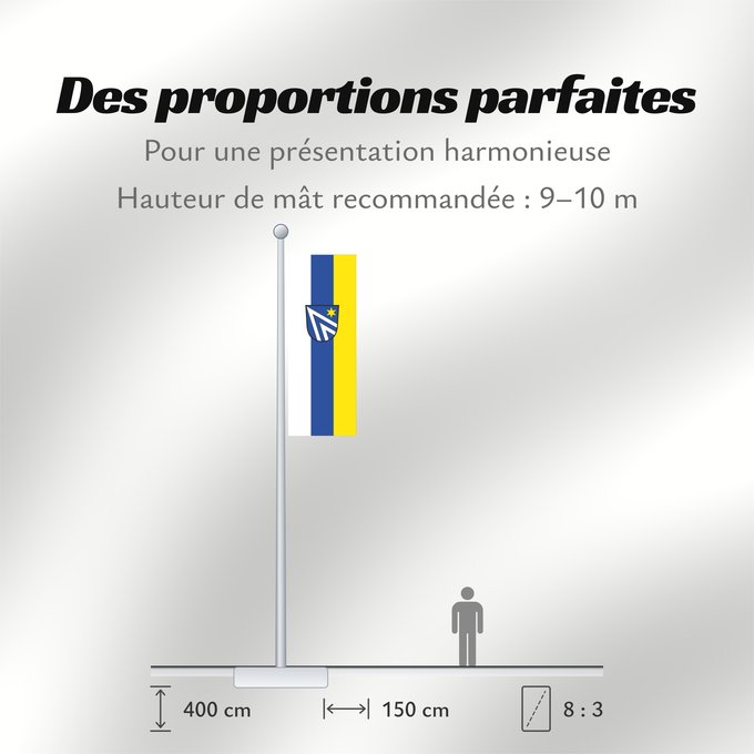 Proportions du drapeau : Eggstätt (Chiemsee-Alpenland)