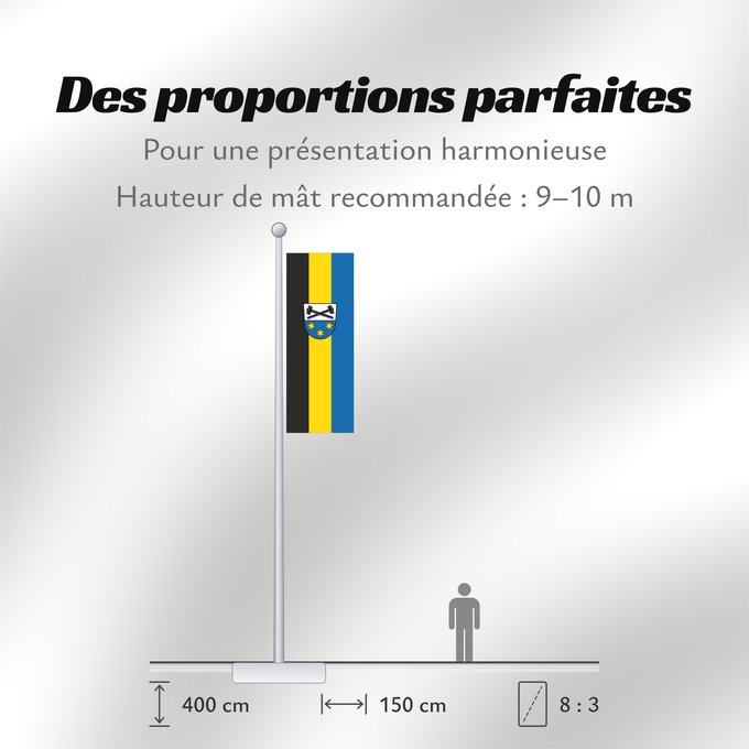 Proportions du drapeau : Bergen (Chiemgau)