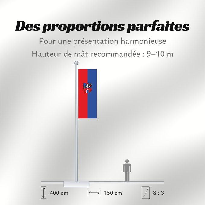 Proportions du drapeau : Osterhofen, St (Bayerisches Golf- und Thermenland)