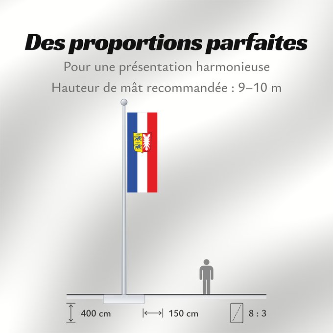 Proportions du drapeau : Schleswig-Holstein