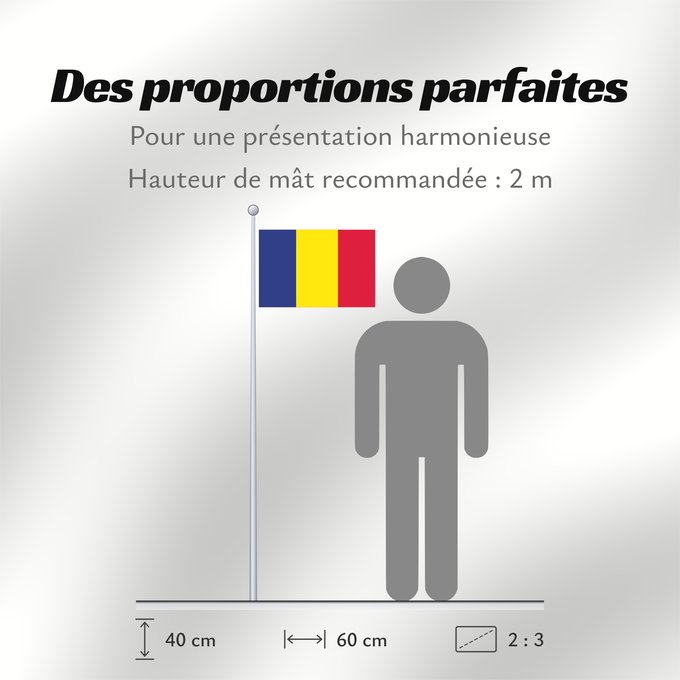 Proportions du drapeau : Andorra civil Andorra - civil version Andorre Andorra