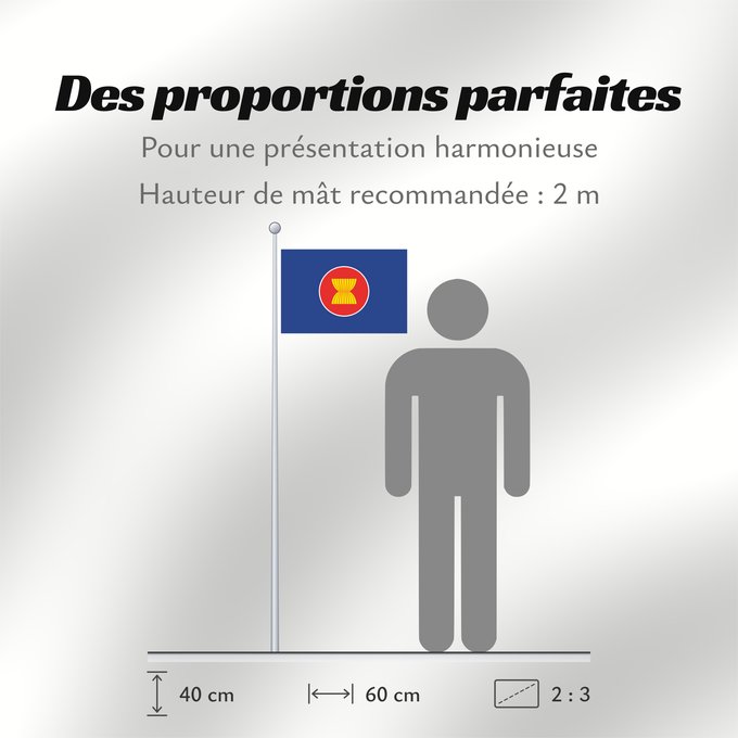 Proportions du drapeau : ASEAN