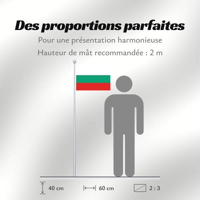 Proportions du drapeau : Bulgaria La Bulgarie Bulgarien Bulgara Bulgarije Bulgária Bułgarii Национално знаме на България Bulharská vlajka ꙁна́мѧ Блъгарі́ꙗ Bulgariens Σημαία της Βουλγαρίας Bulgaaria lipp Bulgarian Bulgáire דגל בולגריה Bugarske ბულგარეთის დროშა Bulgaresche Fändel B
