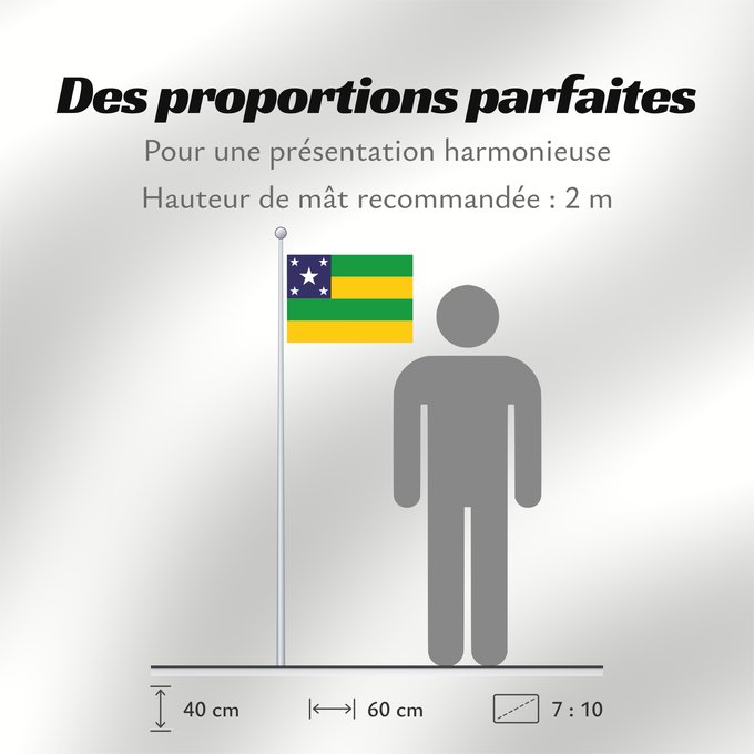 Proportions du drapeau : Sergipe	State of Sergipe, Brazil	Sergipe, Brasil