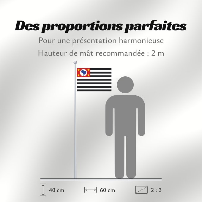 Proportions du drapeau : São Paulo	Sao Paulo	São Paulo, Brasil