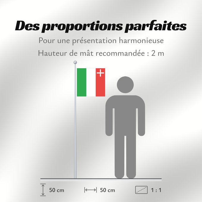 Proportions du drapeau : Neuchâtel (fr)