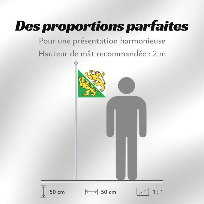 Proportions du drapeau : Canton of Thurgau Thurgau canton de Thurgovie cantón de Turgovia Canton of Thurgau in Switzerland
