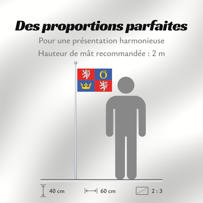 Proportions du drapeau : Hradec Kralove Region Hradec Králové Region Région de Hradec Králové Región de Hradec Králové Region Hradec Králové Regione di Hradec Králové
