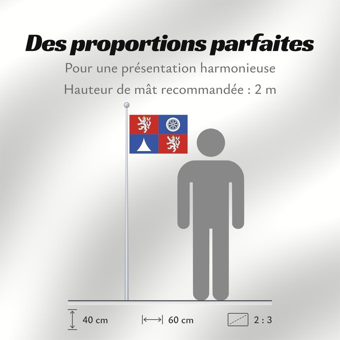 Proportions du drapeau : Liberec Region	Région de Liberec	Región de Liberec	Region Liberec	Regione di Liberec