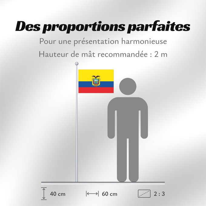 Proportions du drapeau : Ecuador L Équateur Equador Ikwadur wiphala Ekvadora L Ecuador Ecuadors Ekvadoro Ekuadorko bandera Ecuadorin Ekwatè Pāmitl Ecuador Ikwadur unancha Флаг Эквадора Прапор Еквадору