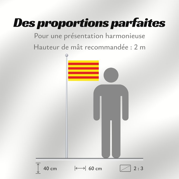 Proportions du drapeau : Catalonia	The senyera	La seniera	La señera	Die senyera	Dell  Aragón  traslitterata in spagnolo come señera	La senyera	La Senjera