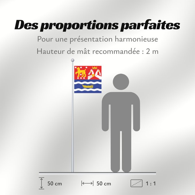 Proportions du drapeau : Etelä-Suomen lääni