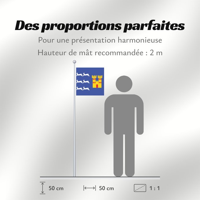 Proportions du drapeau : Oulun lääni