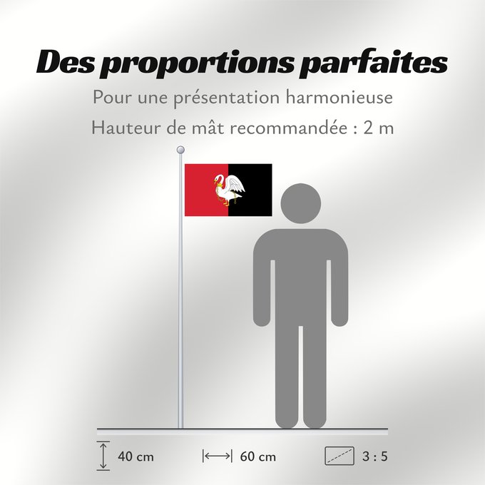 Proportions du drapeau : Buckinghamshire