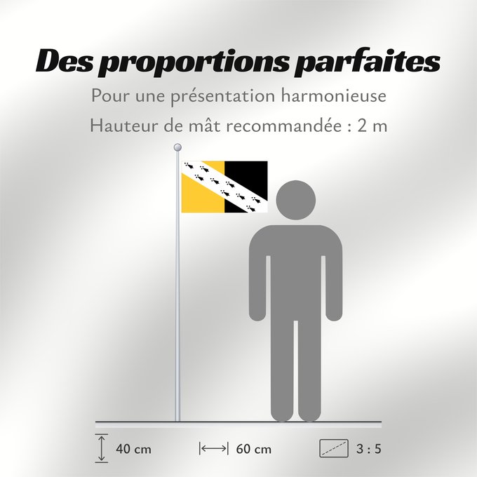Proportions du drapeau : Norfolk
